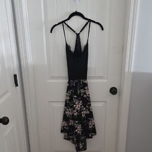 Elegant Black Floral Dress